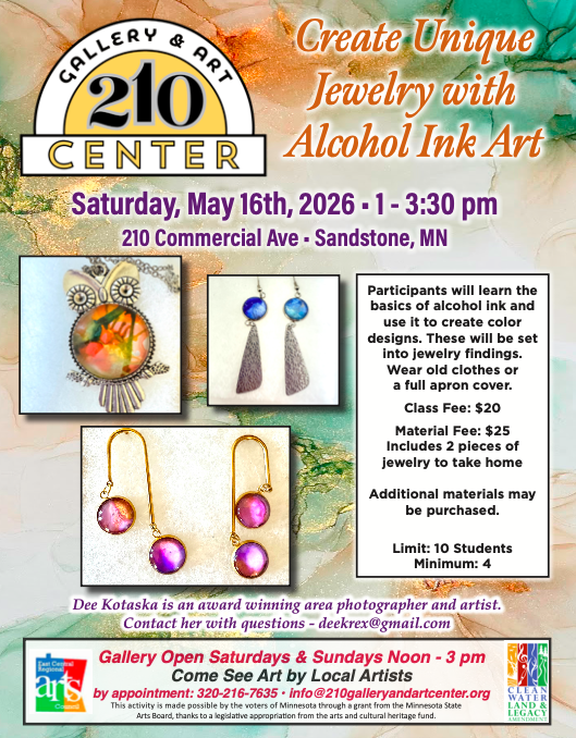 EVENT CANCELLED - Jewelry Making with Alcohol Ink Art