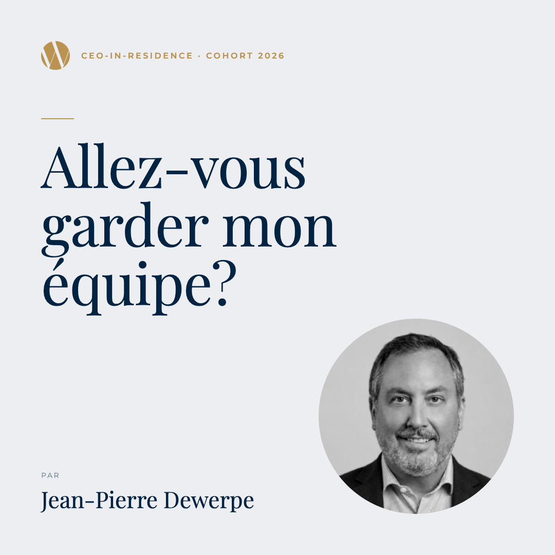 Allez-vous garder mon équipe? Par Jean-Pierre Dewerpe