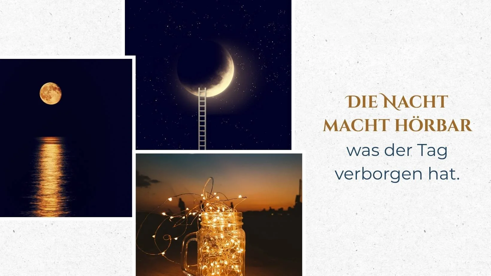 Die Nacht macht hörbar, was der Tag verborgen hat. Wie dein Nervensystem Nachts Ruhe findet. Bilder vom Mondlicht in der Nacht.