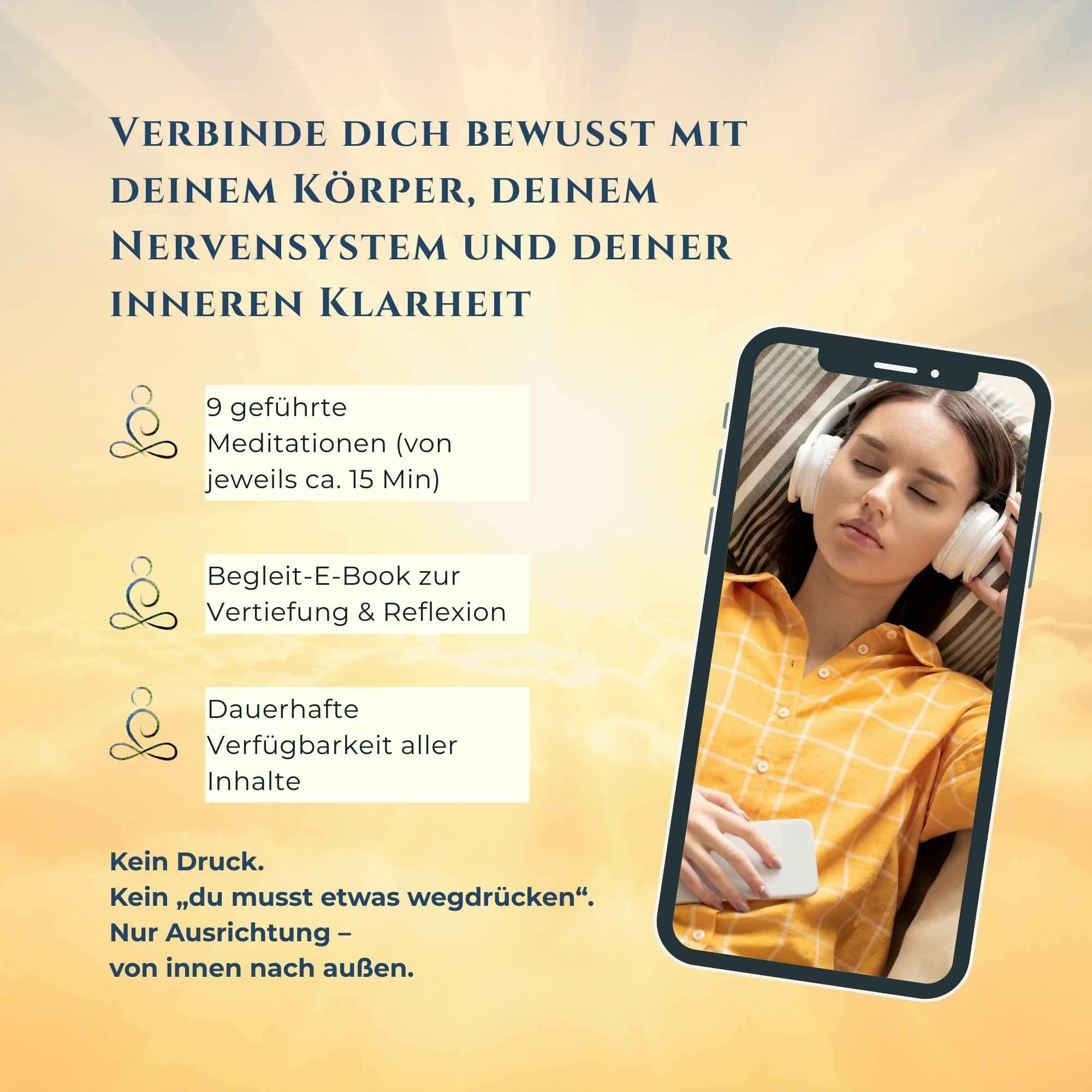 9 Meditationen, Begleit-E-Bocck - Verbinde dich bewusst mit deinem Körper, deinem Nervensystem für mehr innere Klarheit.