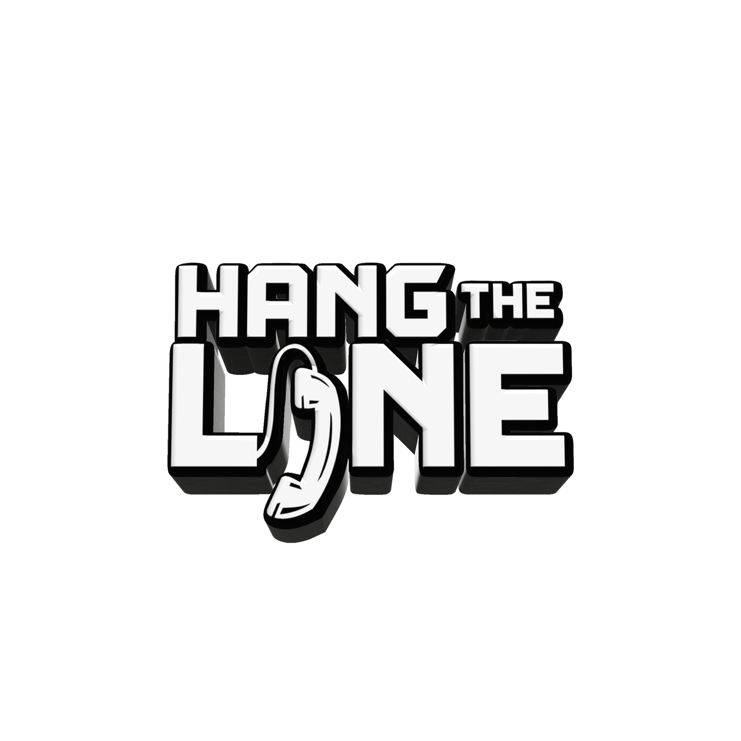 Hang the line Outlined with a hanging phone