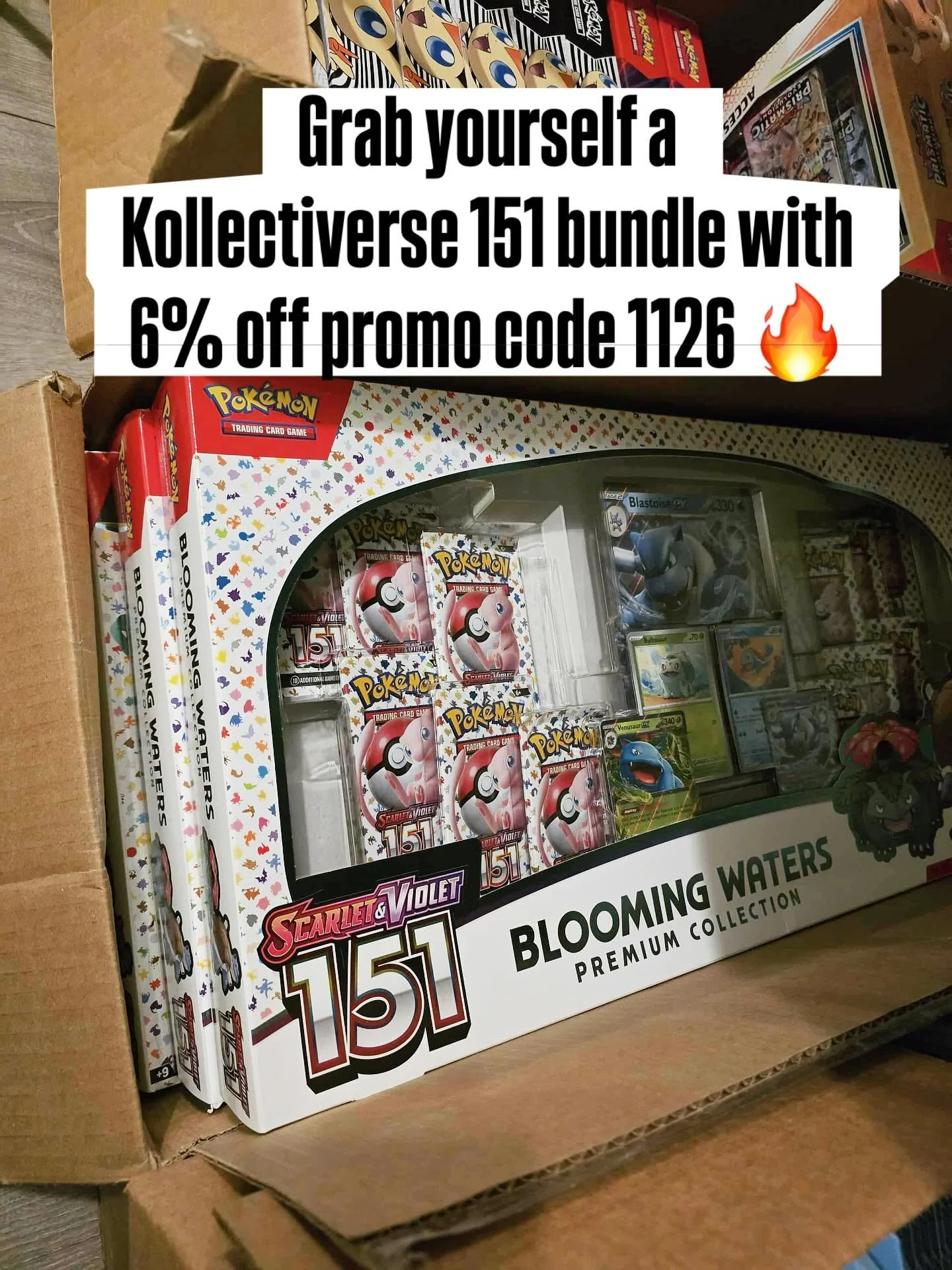 🔥 One of the hottest Pok&eacute;mon sets from the last 6 years! 🔥
Grab a 151 bundle now at the @kollectiverse_collectibles @thefanstand machine inside the @capecodmall 🏬✨

💥 Bonus: Use promo code 1126 for 6% off any and all items! 💳🎉

#Pokemon 