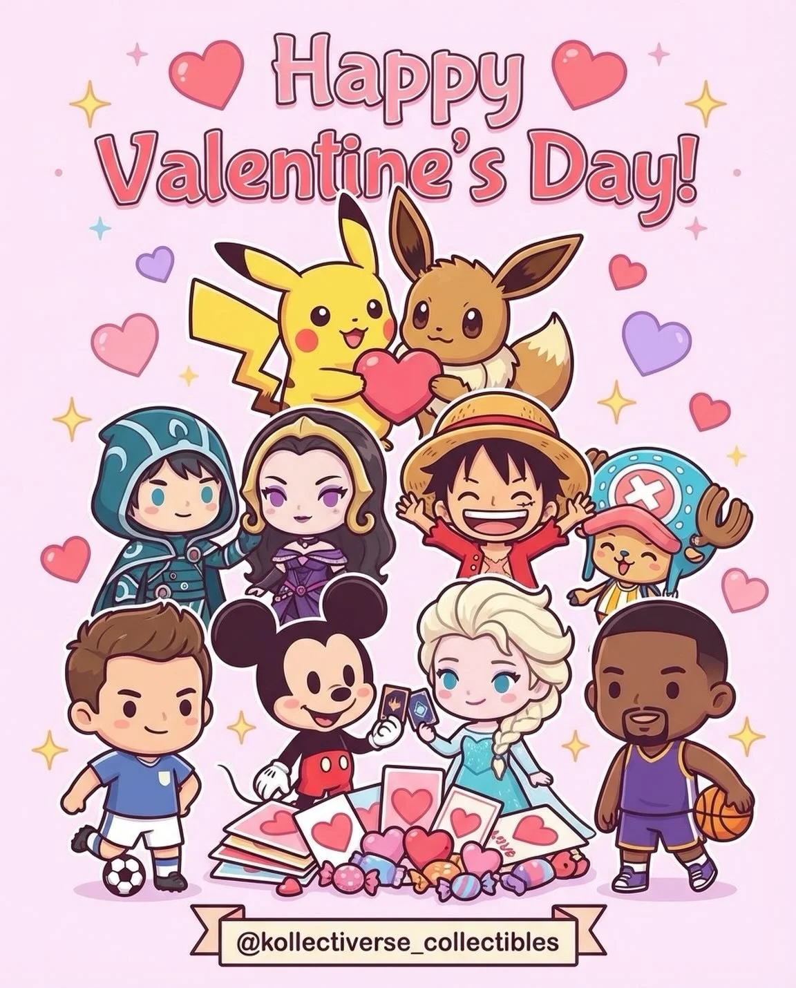 Happy Valentine&rsquo;s Day, collectors! 💘
🍫🌹 or 🎴🔥
Pok&eacute;mon &bull; One Piece &bull; Lorcana &bull; MTG &bull; Sports Cards
However you celebrate &mdash; we&rsquo;re here for it 😉 #kollectiverse #tcg #pokemon #sports