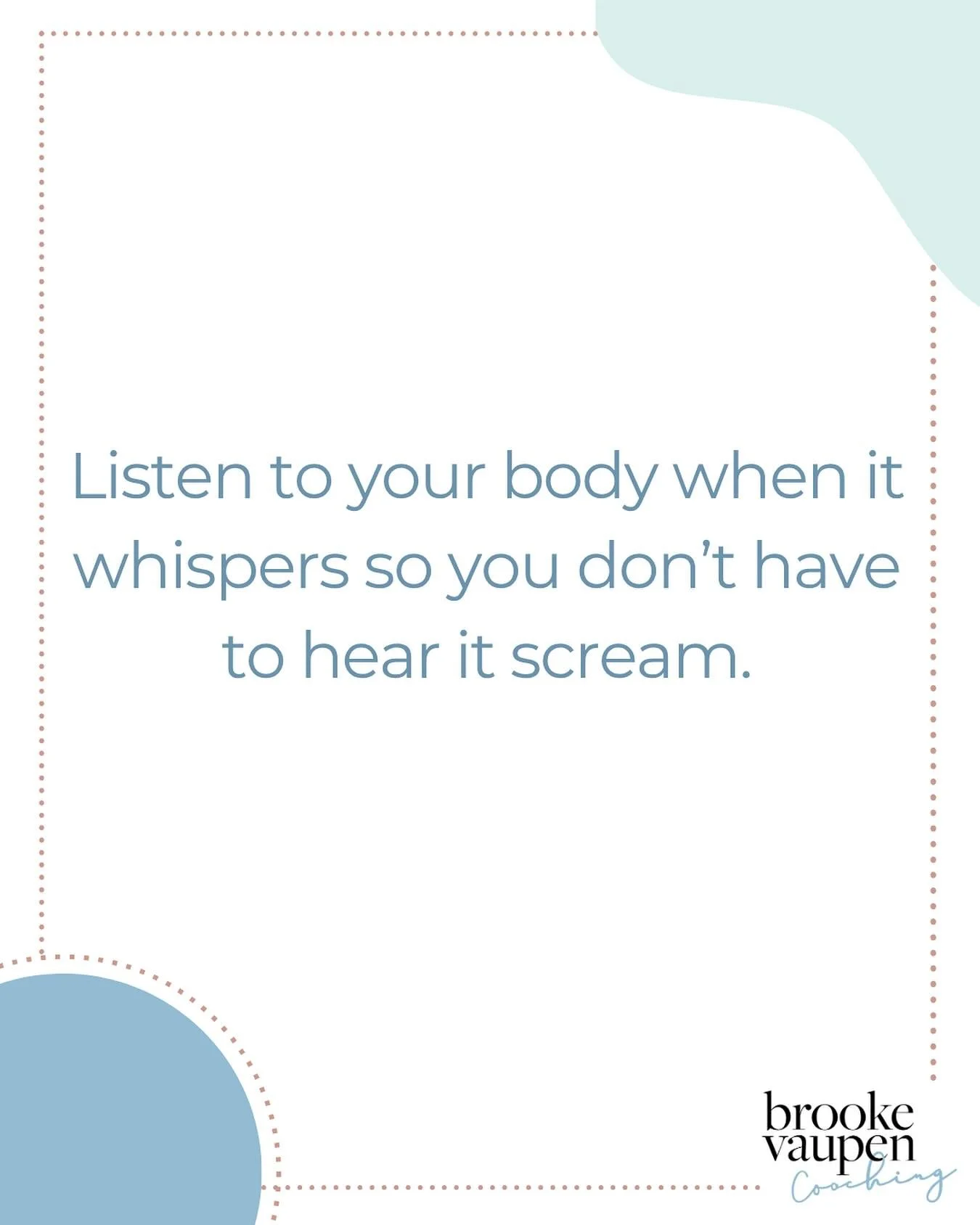 Your body is always talking to you. The real question is&hellip;. are you listening?

That persistent fatigue, the bloating, the flare-ups, the anxiety, it&rsquo;s not random. It&rsquo;s communication.

When we learn to tune in to the whispers - the 