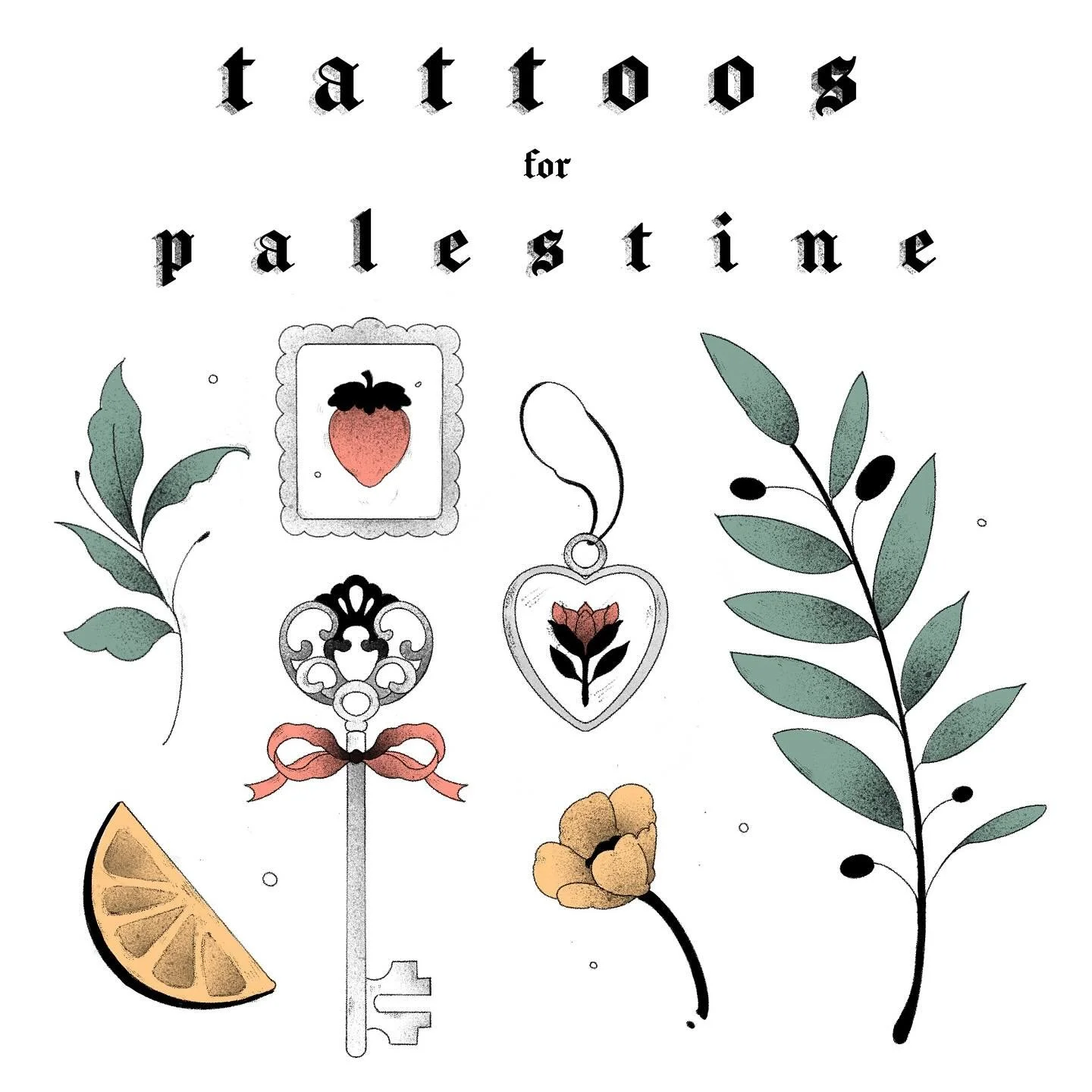 excited to announce my flash day collaboration with @hibrfalastin 🖤 all proceeds go towards helping palestinians in need. 

saturday, november 8th, all flash $150-$250 🖤 

booking link in bio, thank you all for participating !