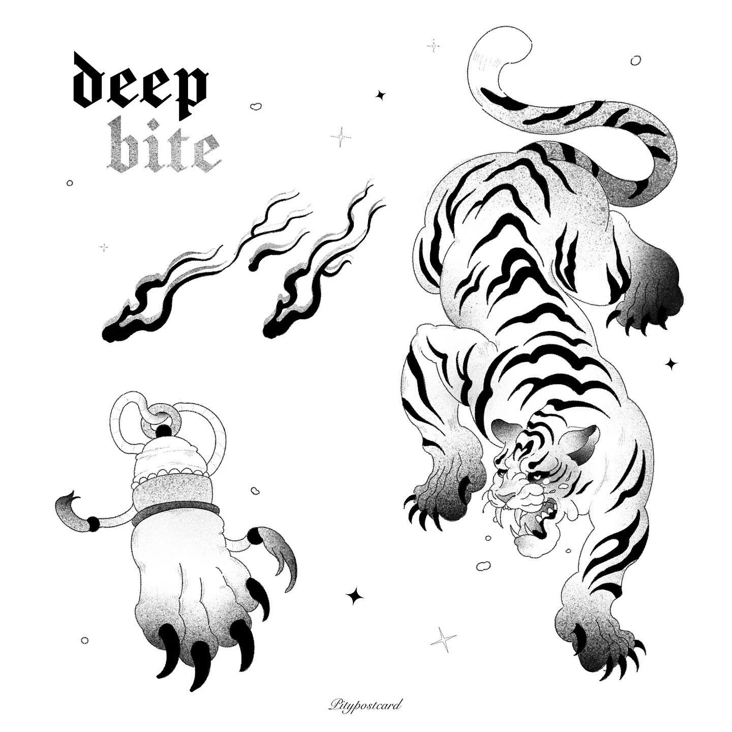 some meow meows. far right got her tail stepped on probably :( 

#tattoo #tattooartist #illustration