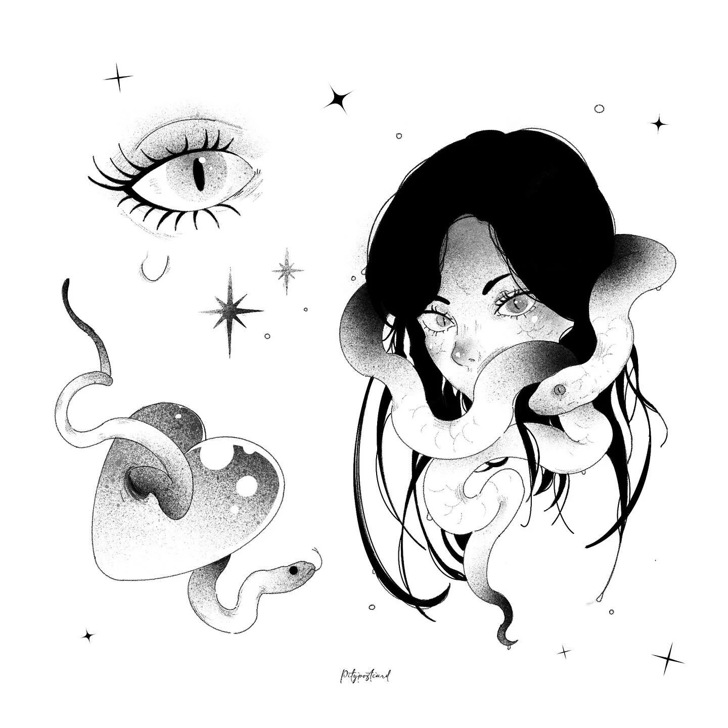 🖤 serpentine and smitten 🖤

last flash for the month of october! 

#tattoo #tattooartist #illustrator #pdxtattoo