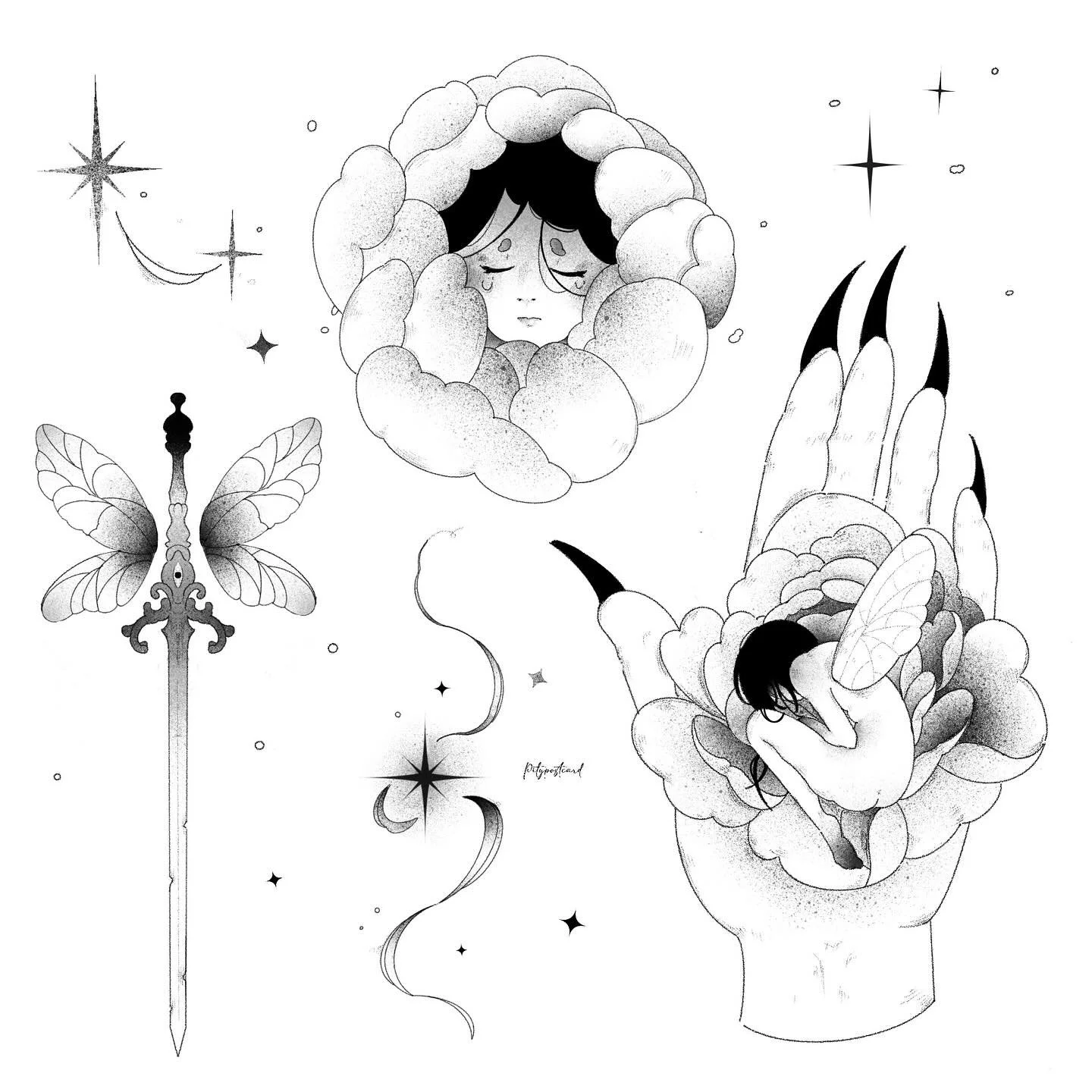 ⭐️ 💫tall tales 💫✨

taking today off cause i got some kind of cold. :(( drawing and lay in bed time :)) email responses coming soon! 🖤🖤

#tattoo #tattooartist #illustrator #