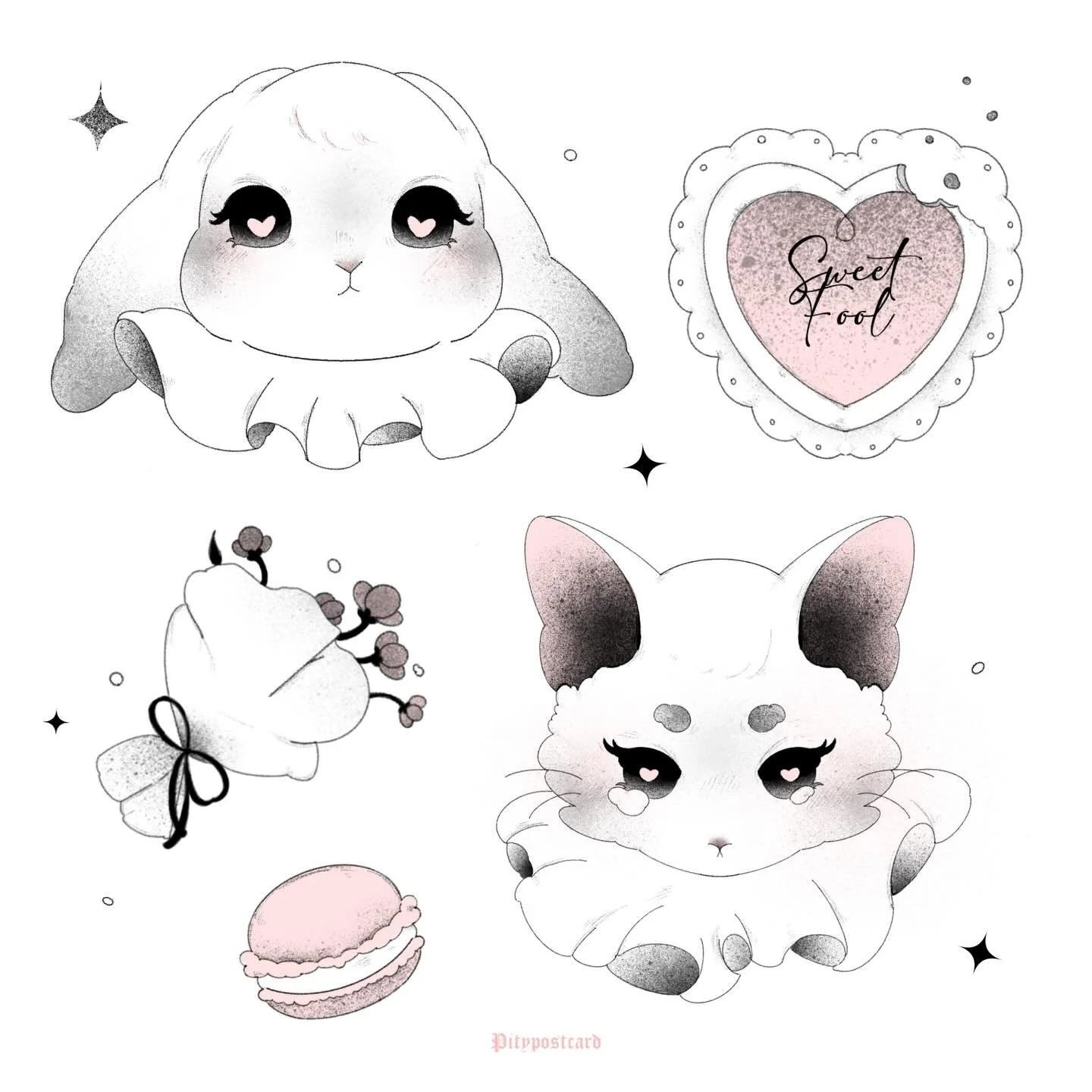 dumb and in love 💕

back on my bnnuy bullshit 🖤 

repeatable ✨

#tattoo #tattooartist #illustrator