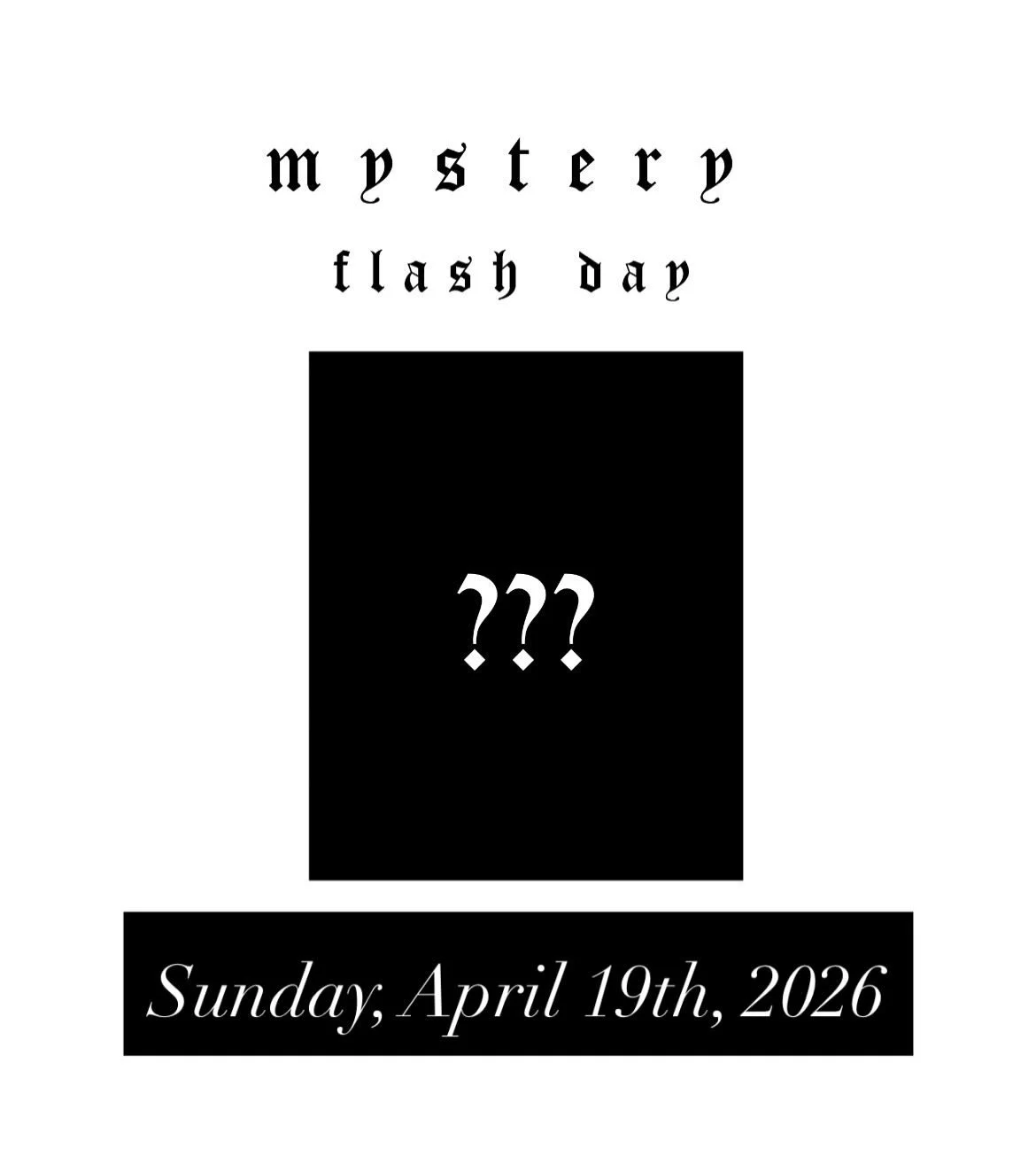 i enjoyed the previous mystery flash day so much, i decided to have another! 

designs can be seen day of appointment, or at the end of appointment if you&rsquo;re feeling cheeky 🖤

designs contain no IP, nudity, or text. 

booking in bio 🖤