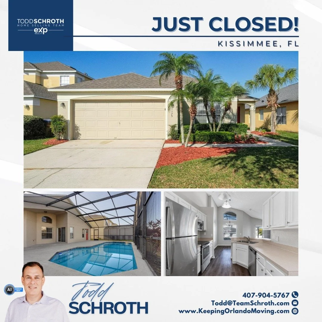 🎉 Just Closed! 🏡

This move-in-ready 4-bedroom, 3-bathroom pool home in the sought-after Seasons Community of Kissimmee has officially closed! ✨

🍽️ Interior Highlights:
✔️ Bright, neutral finishes throughout
✔️ Spacious living/family room with di
