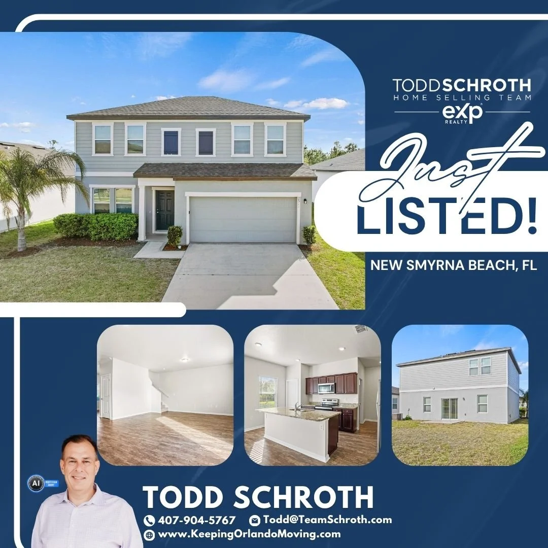 ✨ JUST LISTED | COASTAL WOODS LIVING ✨

Welcome to 2835 Neverland Drive, New Smyrna Beach, FL 32168, a beautifully maintained 4-bedroom, 2.5-bath home in the sought-after Coastal Woods community. Built in 2020, this 2,132 sq ft home offers a flexible