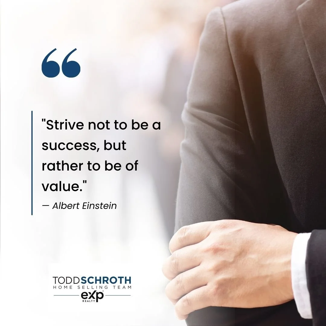 ✨ Quote of the Day ✨

&ldquo;Strive not to be a success, but rather to be of value.&rdquo; &mdash; Albert Einstein

Success fades, but the value you bring to others creates a lasting impact. Focus on making a difference, and success will naturally fo