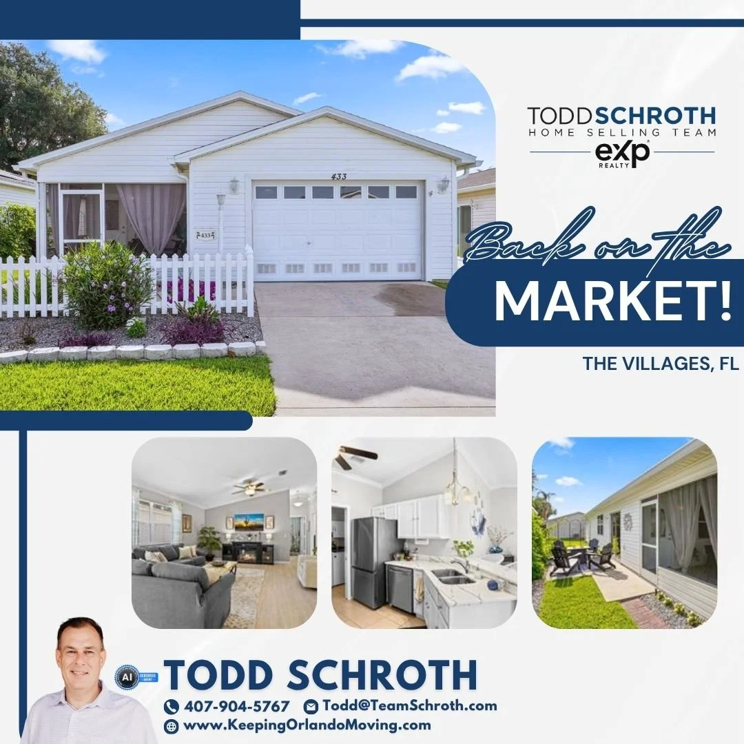 🔄✨ BACK ON THE MARKET in The Villages! ✨🔄

Here&rsquo;s your second chance to own this beautifully updated 2-bedroom, 2-bath villa in the desirable Arlington Villas community of The Villages!

🏡 Welcome to 433 Canterbury Ct &mdash; offering over 1