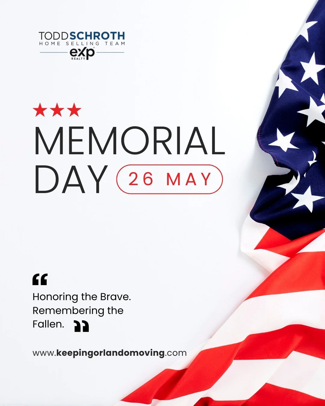 Today, we don&rsquo;t just celebrate&mdash;we remember.
From our team to your family, we honor the brave men and women who made the ultimate sacrifice so we can live free, build dreams, and call this beautiful country home.

With gratitude,
&ndash; T