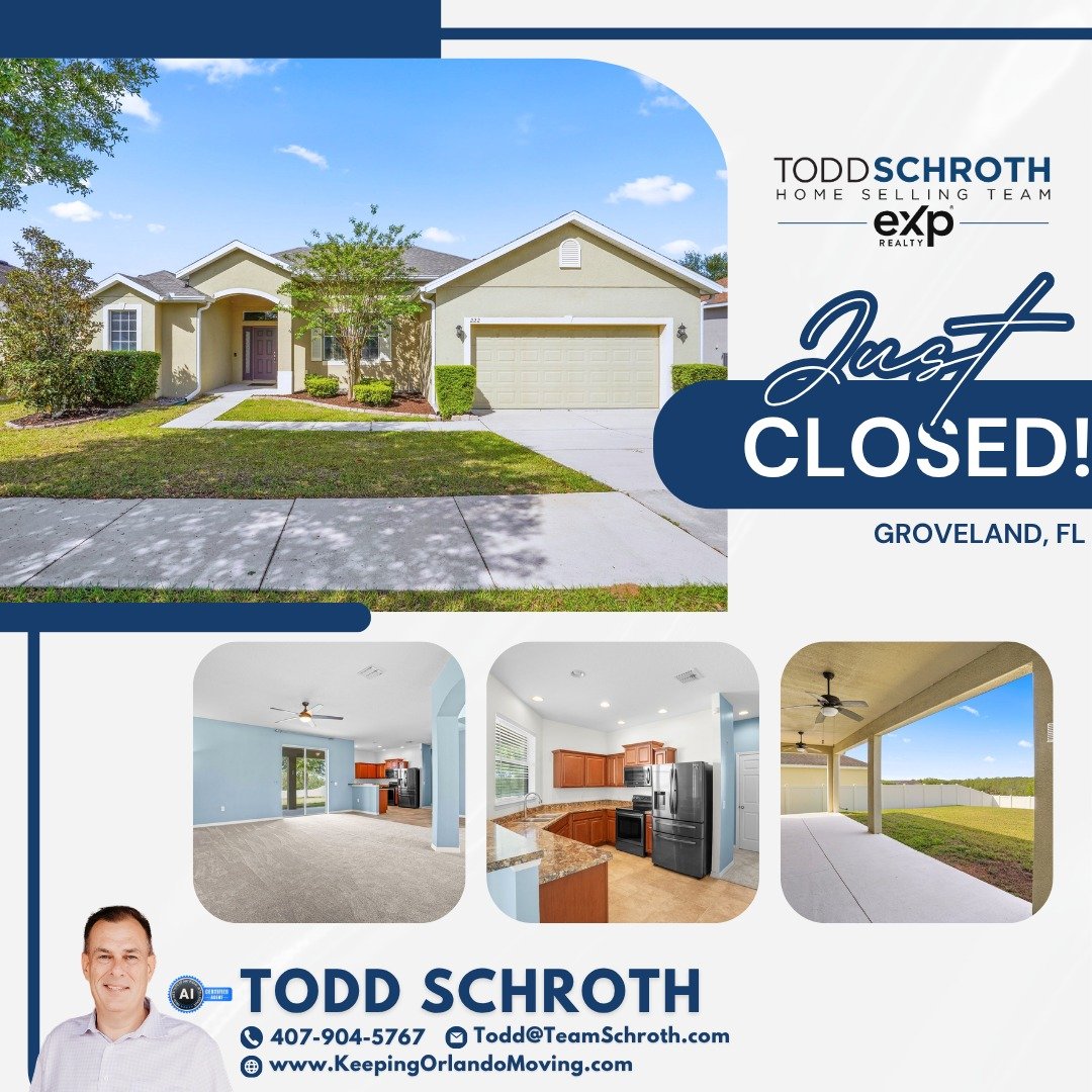 🔑🏡 Just Closed! 🏡🔑

This beautifully updated home in Southern Ridge at Cherry Lake is officially closed! 🌅

This Cherry Lake home offered the perfect combination of style, comfort, and functionality in a prime Central Florida location.

Thinking