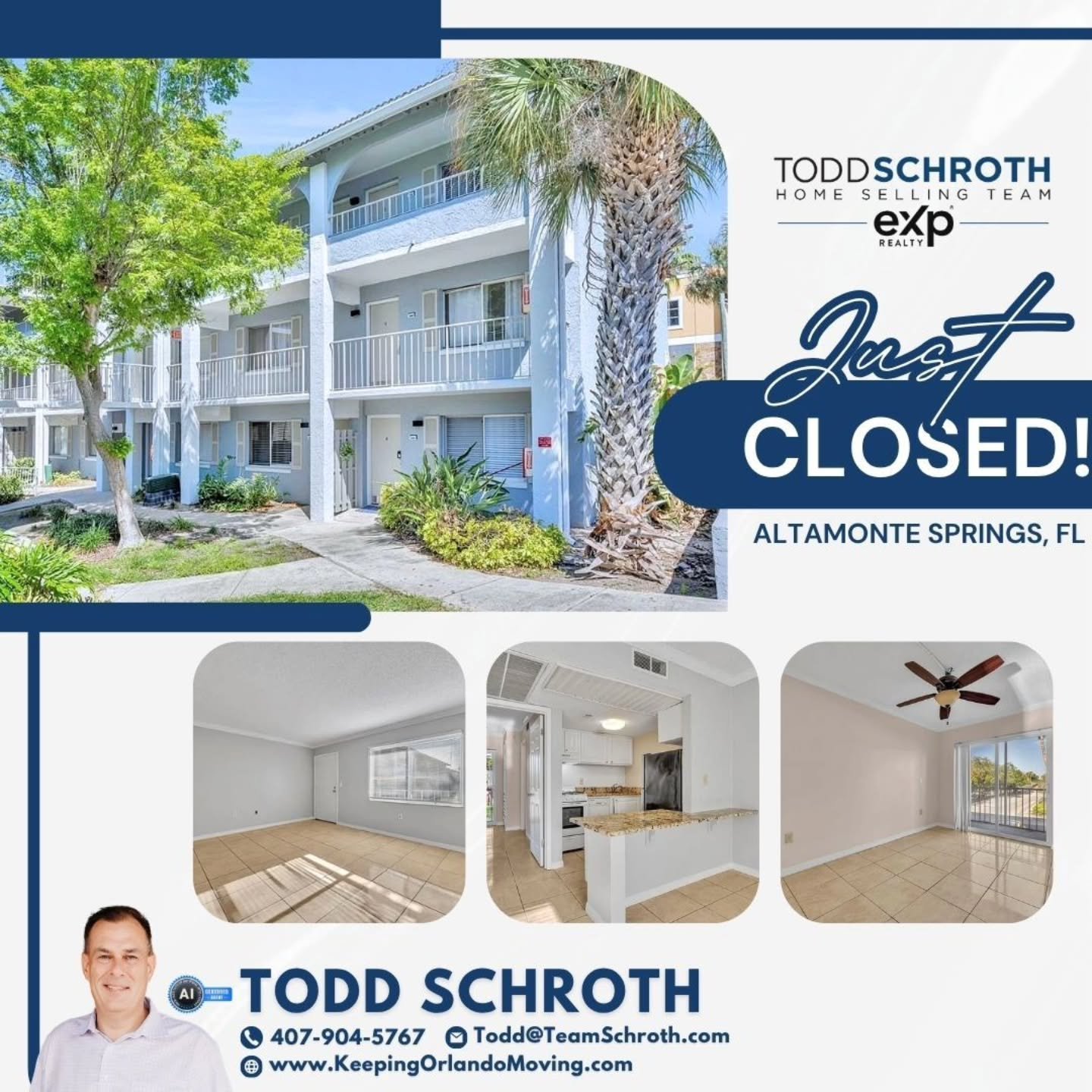 🔑🏡 Just Closed! 🏡🔑

This turnkey investment opportunity in the heart of Altamonte Springs is officially closed!

Located in Waterside at Cranes Roost, this move-in-ready condo offered low-maintenance living, modern updates, and excellent rental p