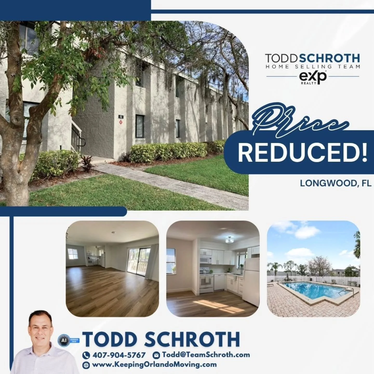 📉 PRICE ADJUSTMENT IN LONGWOOD! 🌿🏡

Updated end-unit condo + wooded views &mdash; now at a better value!

Welcome to this beautifully updated 2-bedroom, 1-bath condo in Springwood Village, offering a bright end-unit layout, modern finishes, and pe