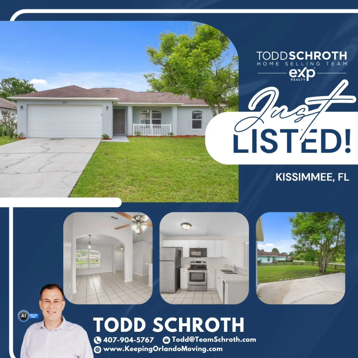 ✨ JUST LISTED | CORNER LOT LIVING IN KISSIMMEE ✨

Welcome to 4121 Cannon Court, a well-maintained 3-bedroom, 2-bath home situated on a desirable corner lot of more than &frac14; acre in Kissimmee. Offering multiple living spaces and a functional spli