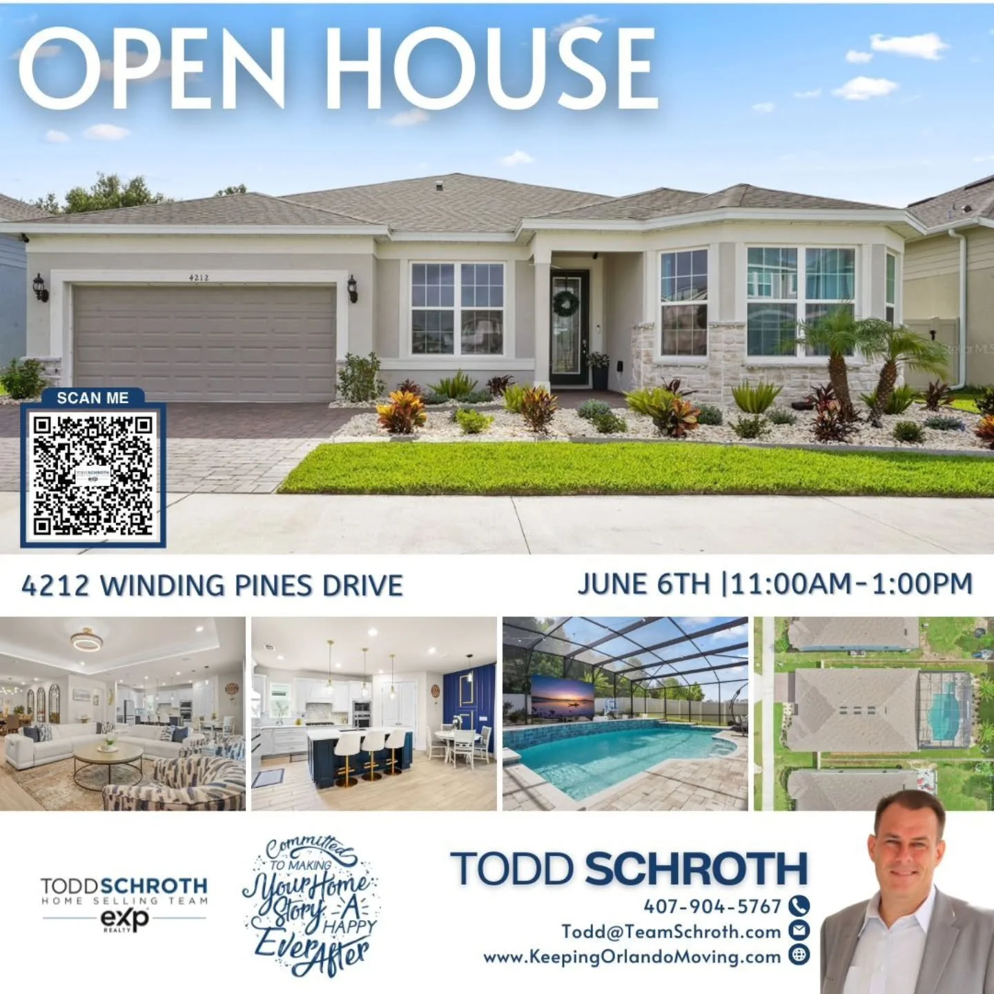 🎈 OPEN HOUSE &mdash; THIS SATURDAY! 🎈

📅 June 6th
⏰ 11:00 AM &ndash; 1:00 PM

Join us to tour 4212 Winding Pines Drive in the highly desirable Winding Meadows community of Apopka!

This exceptional 4-bedroom, 3.5-bath home showcases premium upgrad
