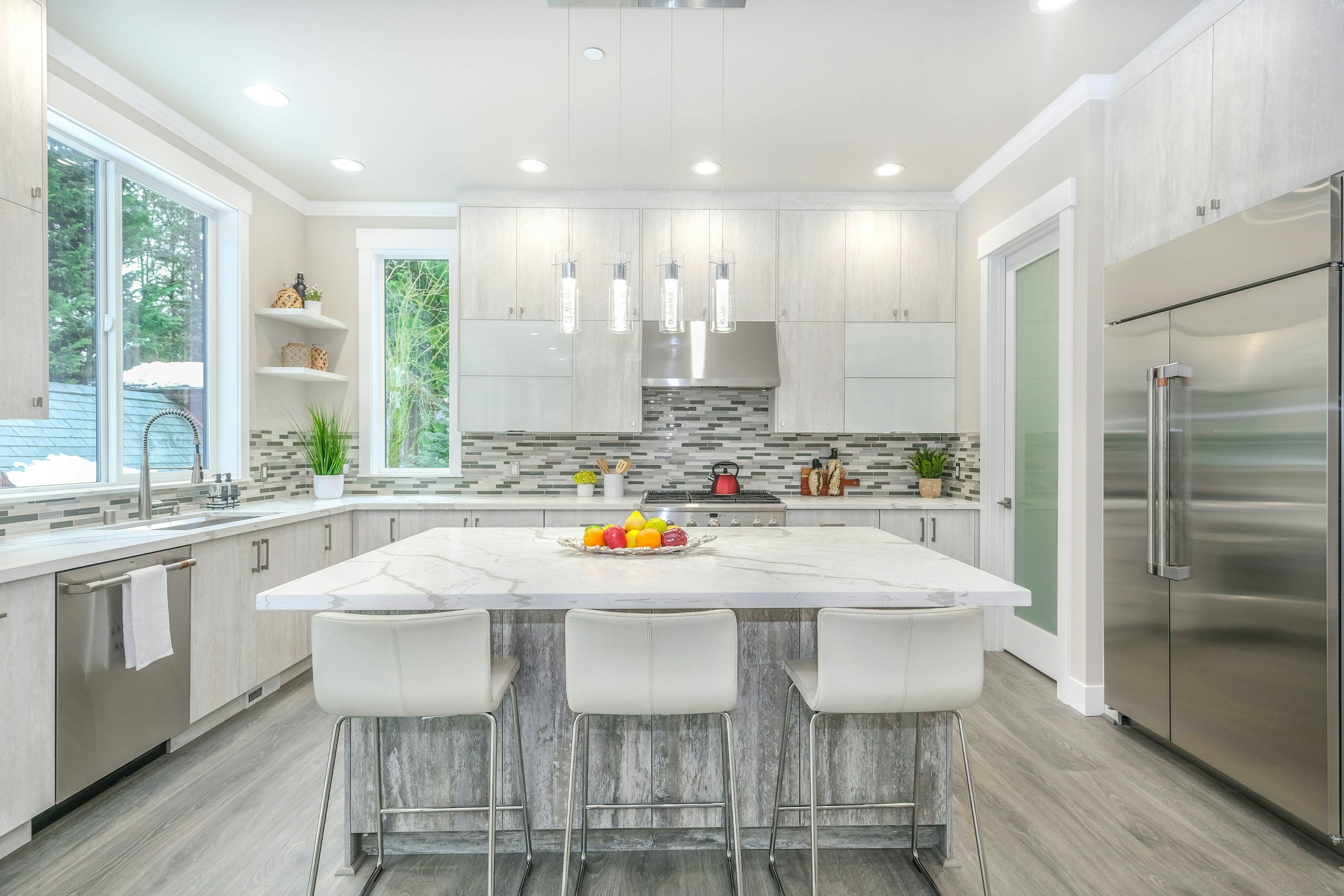 Clear counters in this Abington home allow potential buyers to focus on the premium finishes.