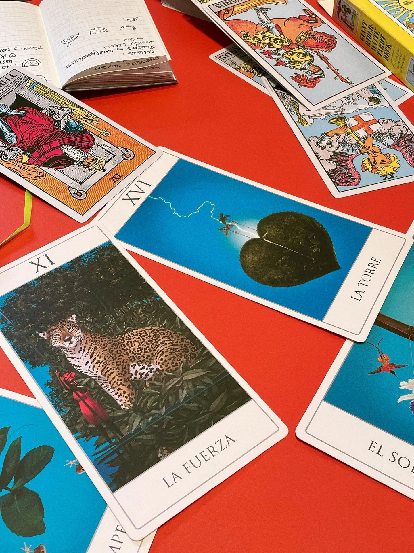 the in between processes, the behind the scenes, the team work, the minds co-creating/building/imagining&hellip; it&rsquo;s just the best part ❤️🔥

records from matter taste tarot ~ fire edition in the making with @cristinaachury and the great help 