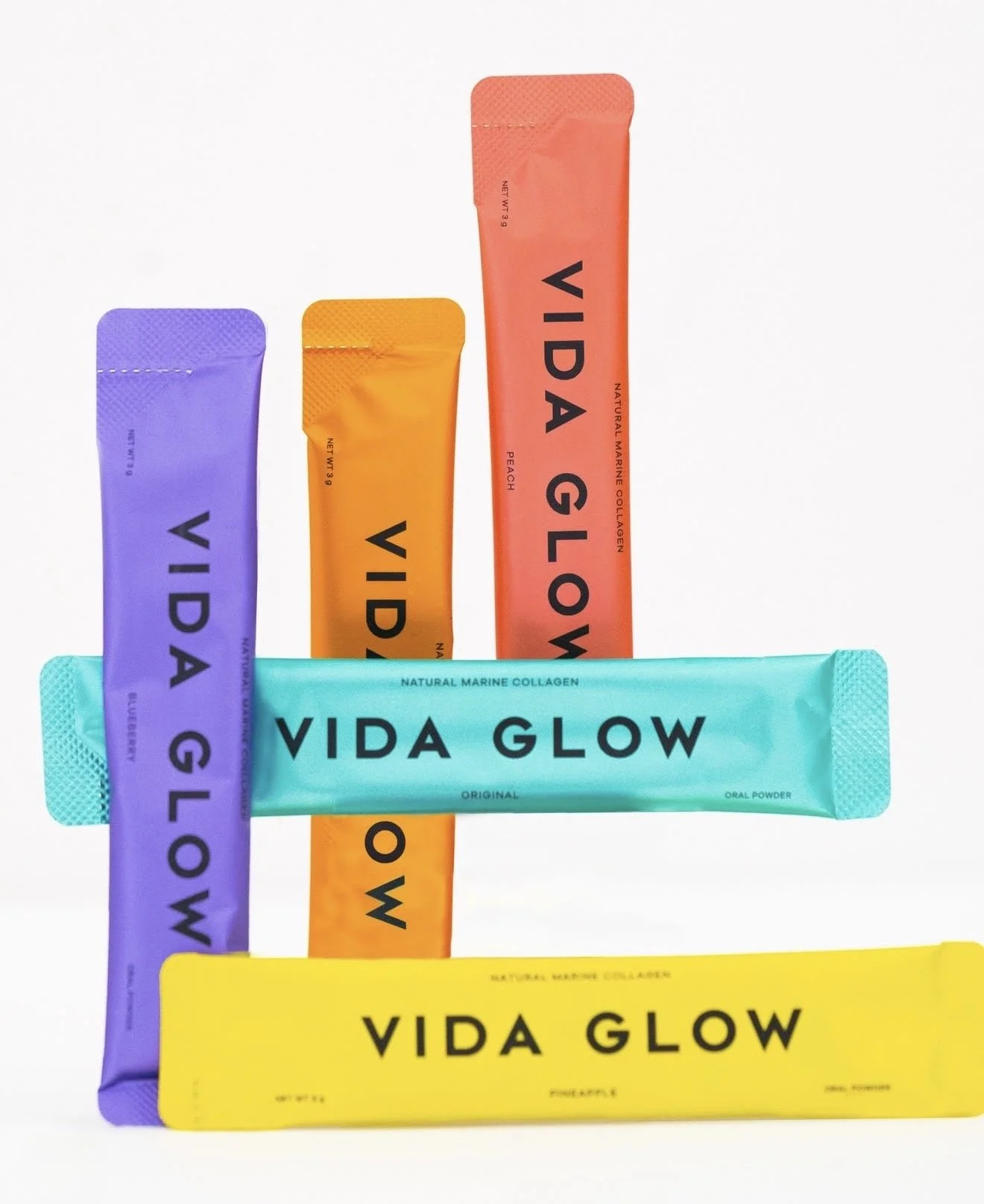 Vida Glow Natural Marine Collagen Sachets Collagen Peptides Supplement