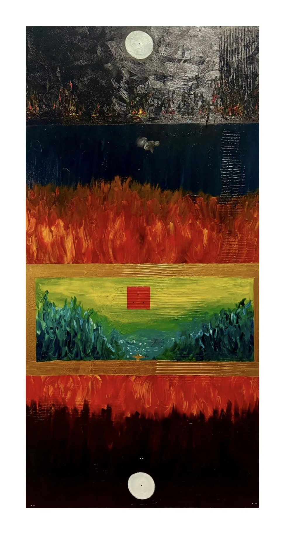 Paradise at the Center of the Earth
24"x44" (2025)