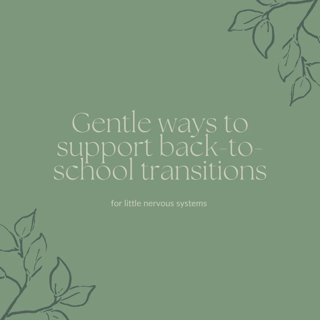 Back to school or starting kindergarten transitions can feel big &mdash; for children and parents and families.

New environments, new expectations, and busy days can show up as tired bodies, emotional outbursts, or changes in behaviour. This doesn&r