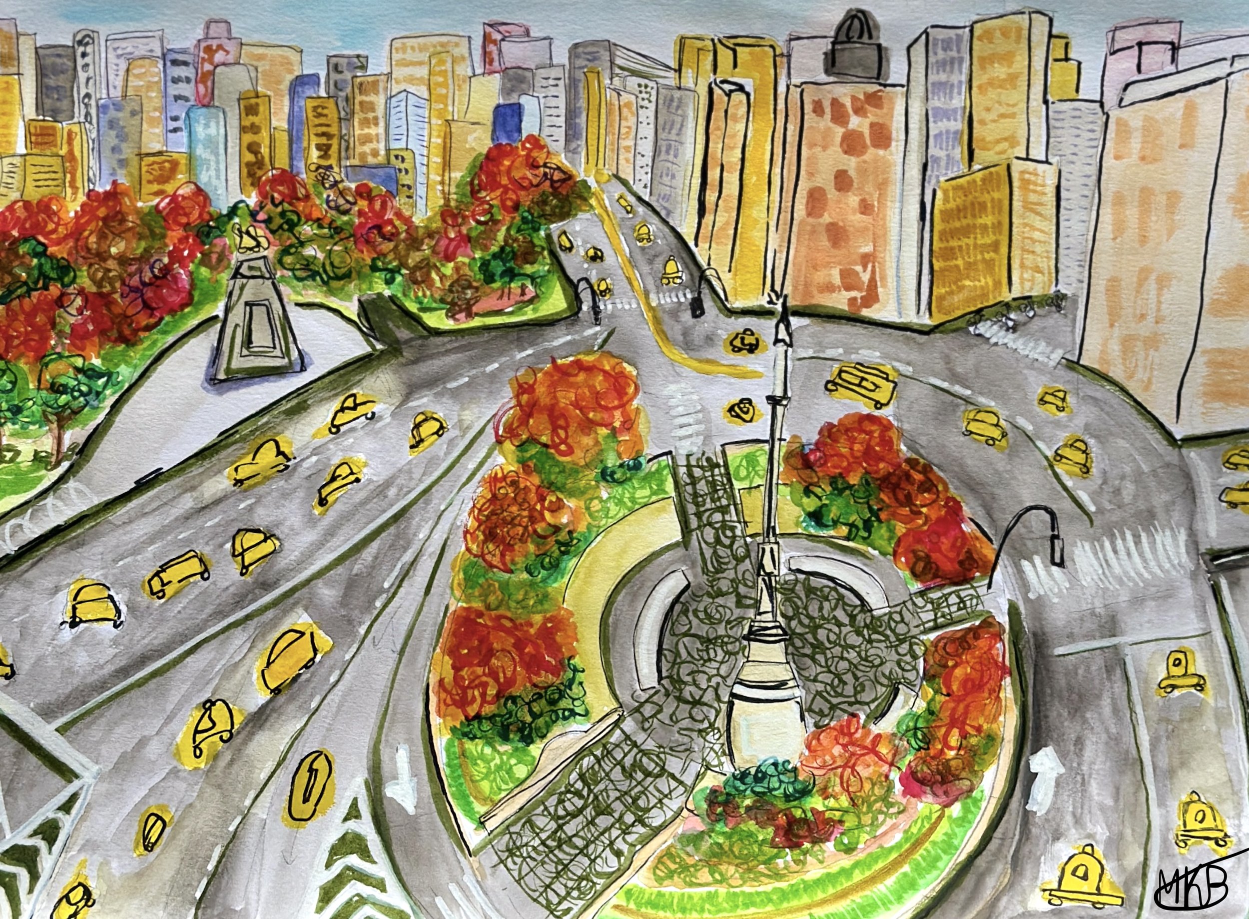 Fall at Columbus Circle