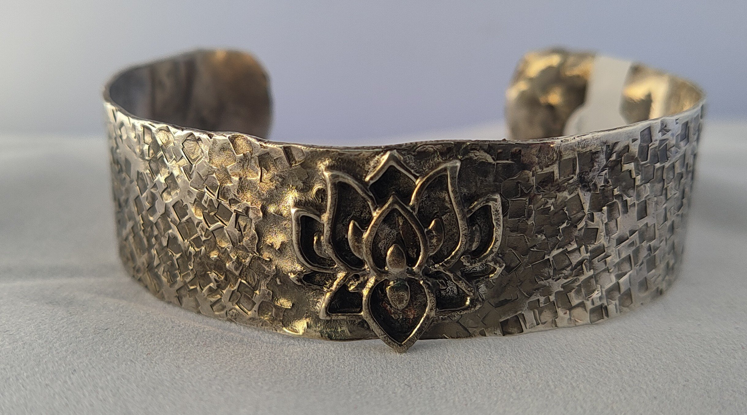 Lotus Flower Silver Bracelet