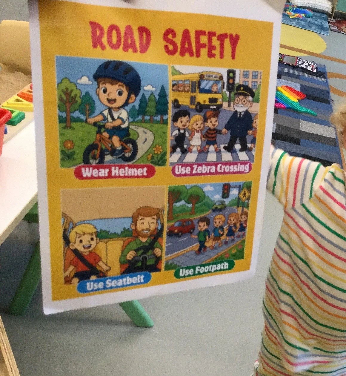 Children learn road safety at St Mary's Children Centre