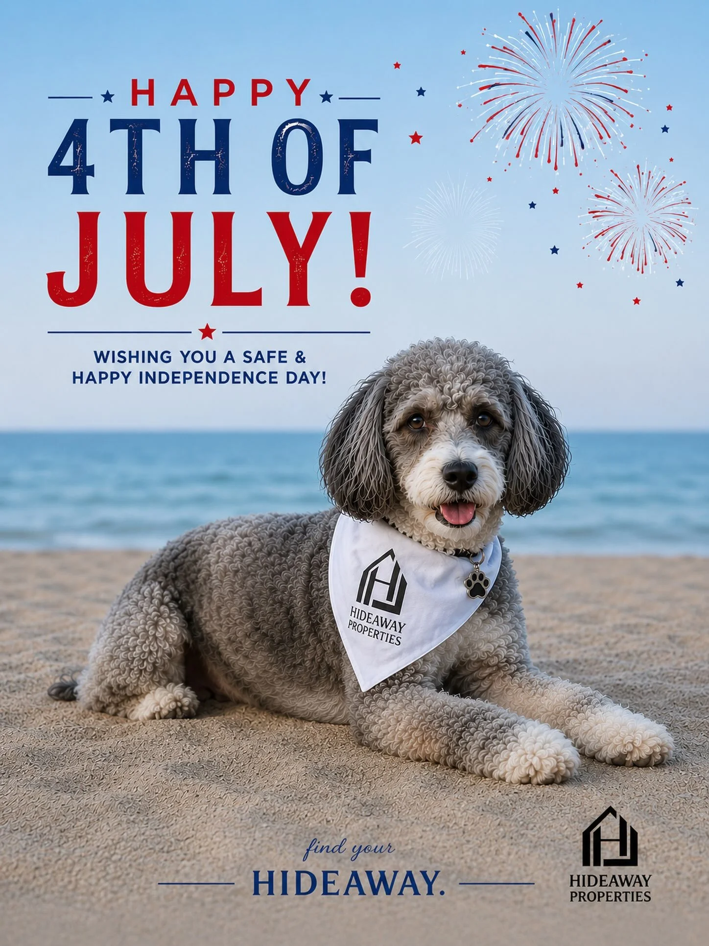 Here&rsquo;s to long weekends, waterfront sunsets, and making memories with the people you love. 🐾🇺🇸

From our Hideaway family to yours, have a safe, relaxing, and Happy 4th of July!
