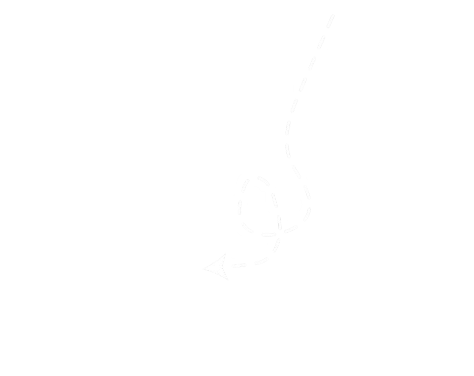An illustration showing the steps of a figure skating move, including a jump and rotation, with dashed lines indicating the movement path.