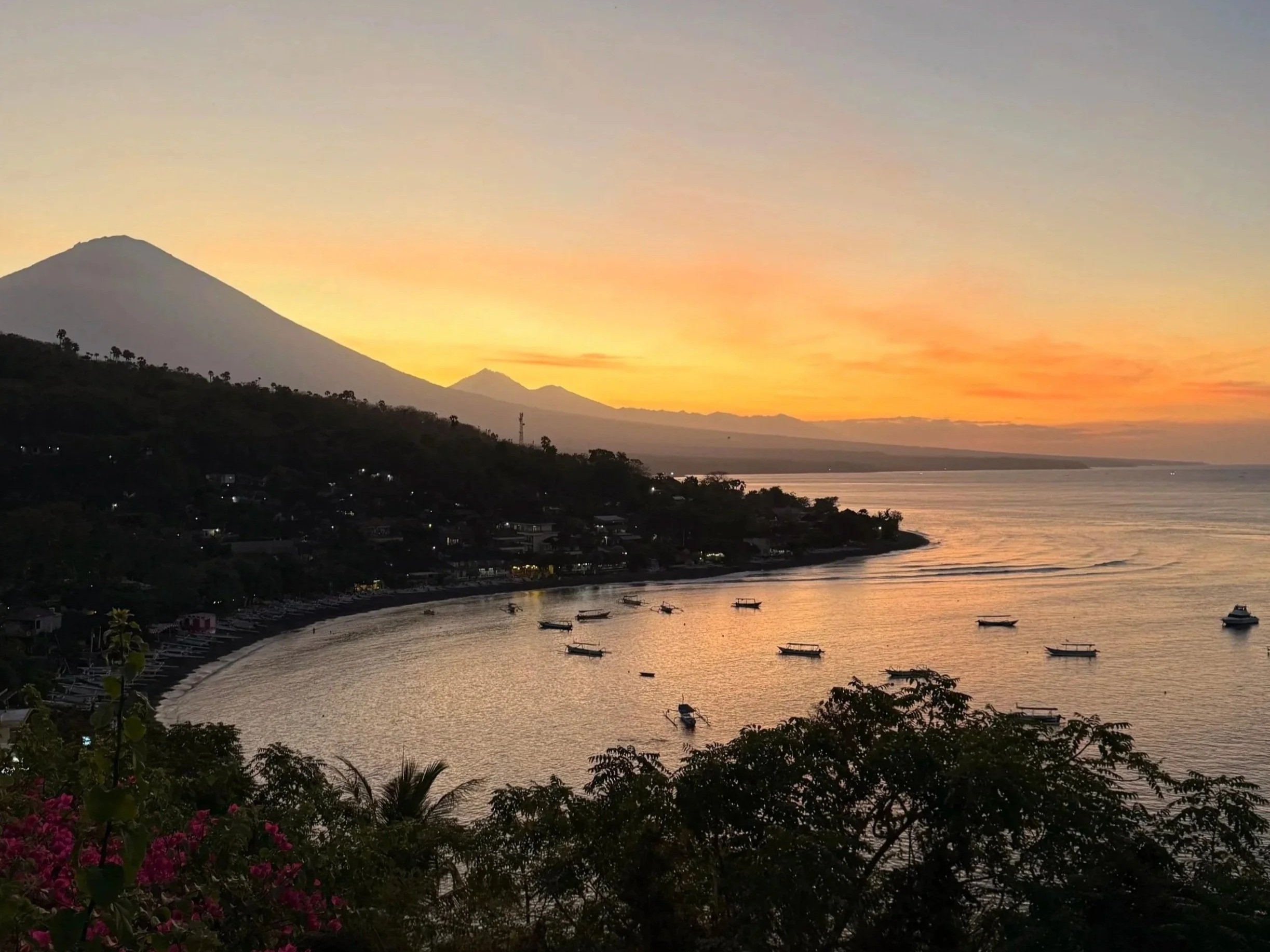 Amed mount agung sunset mountains