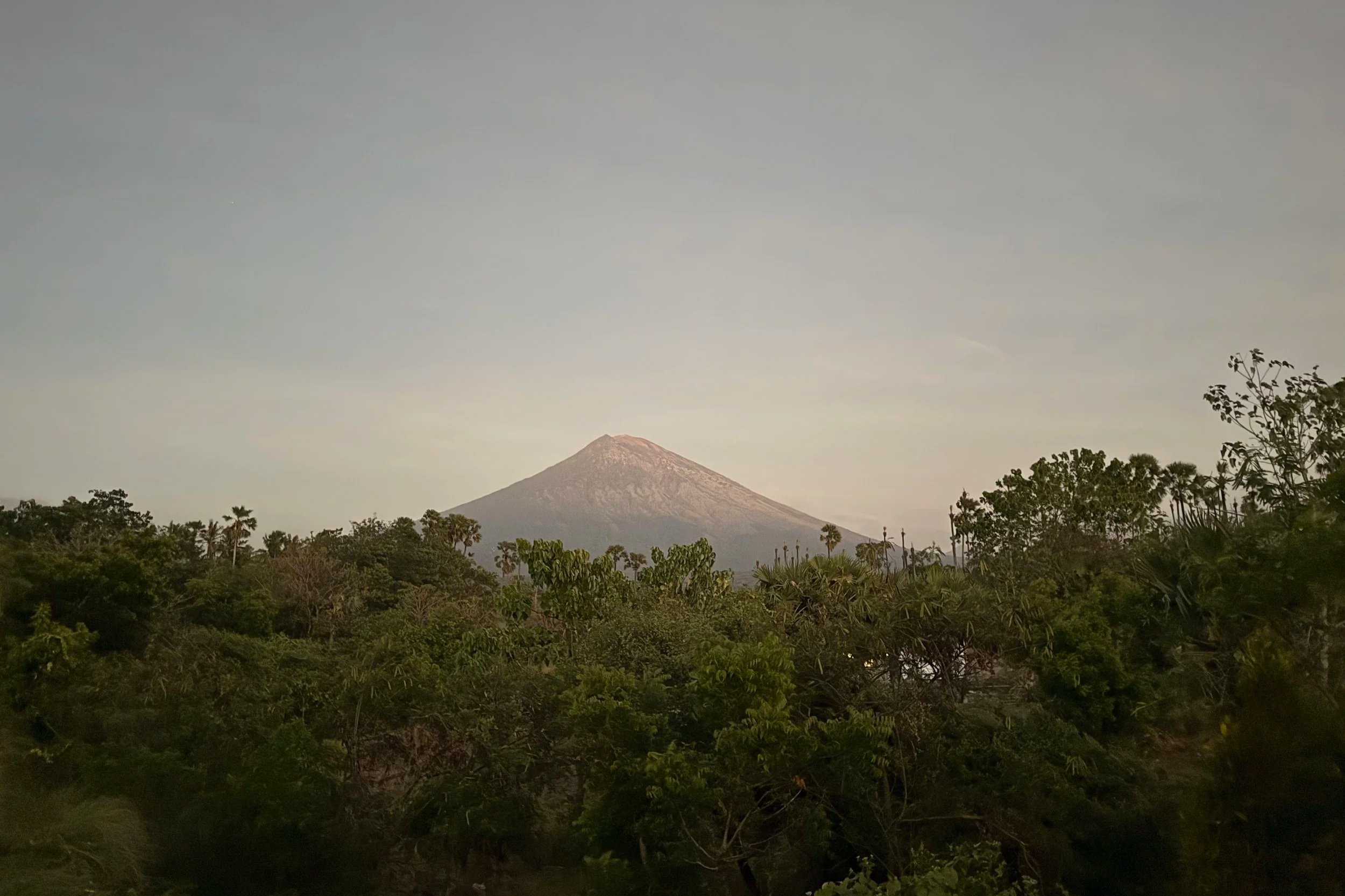 mount agung indonesia bali amed sunrise