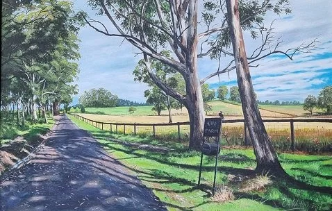 "Lane to the Farm" - acrylic on canvas - 950 650mm
