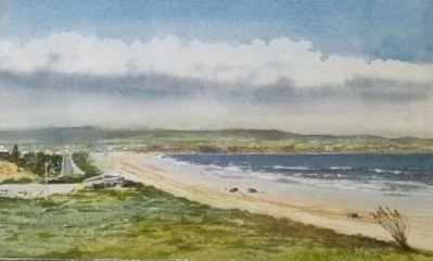 Aldinga beach S A - watercolour - 650x450mm