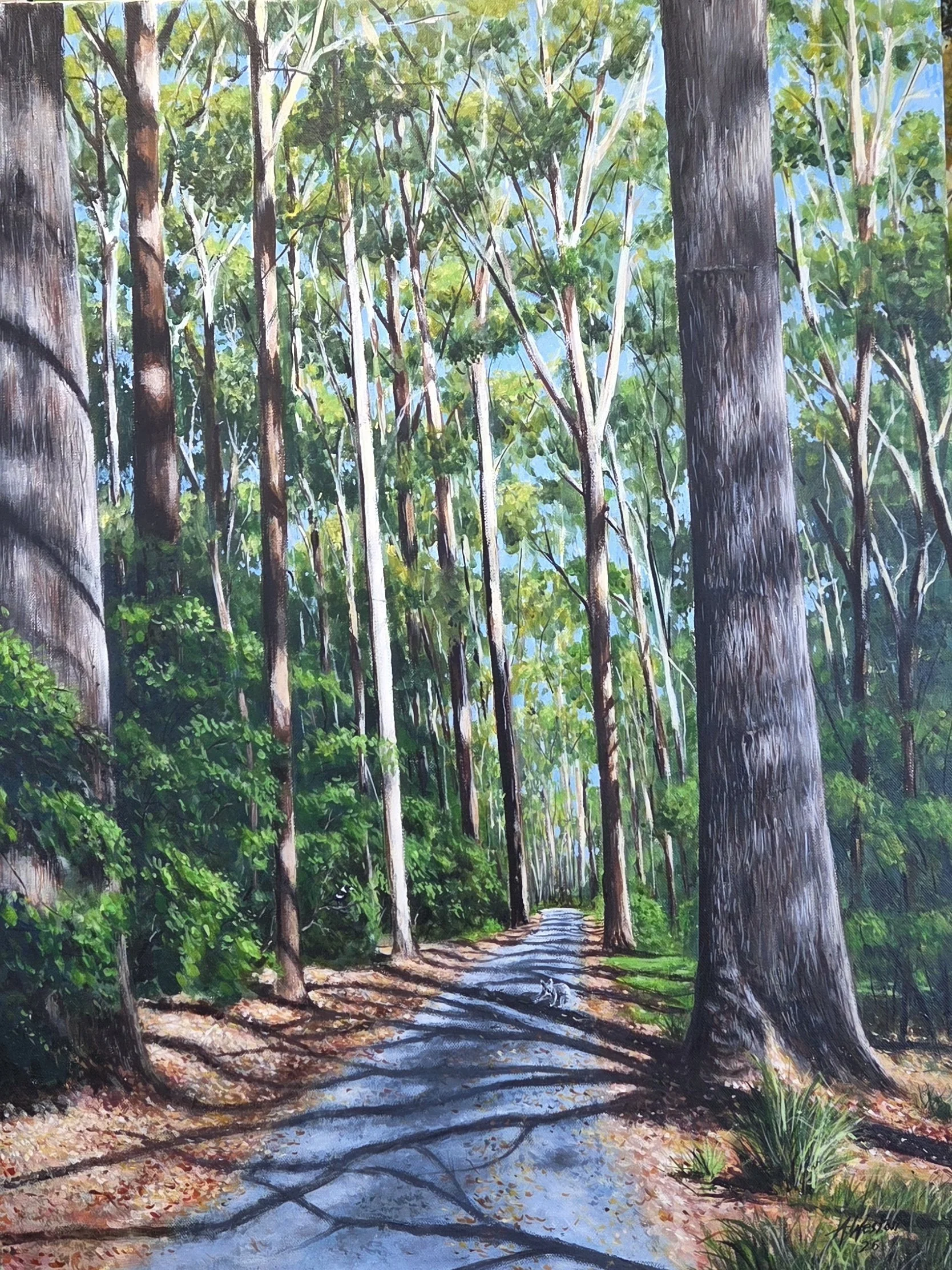 Forest Walk with koala
 - acrylic on canvas - 90cm x 60cm