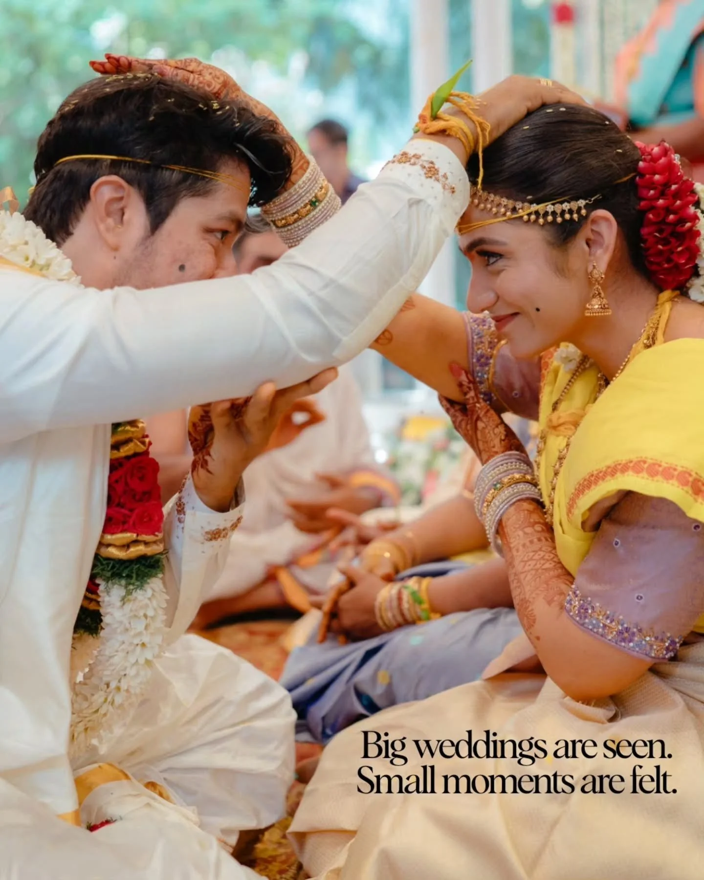 The big celebrations are beautiful.
But it&rsquo;s the hand squeeze, the shared joke, the breath before the ritual -  that&rsquo;s what stays.
That&rsquo;s what we&rsquo;re watching for.

[candid wedding photography, intimate wedding moments, ritual 