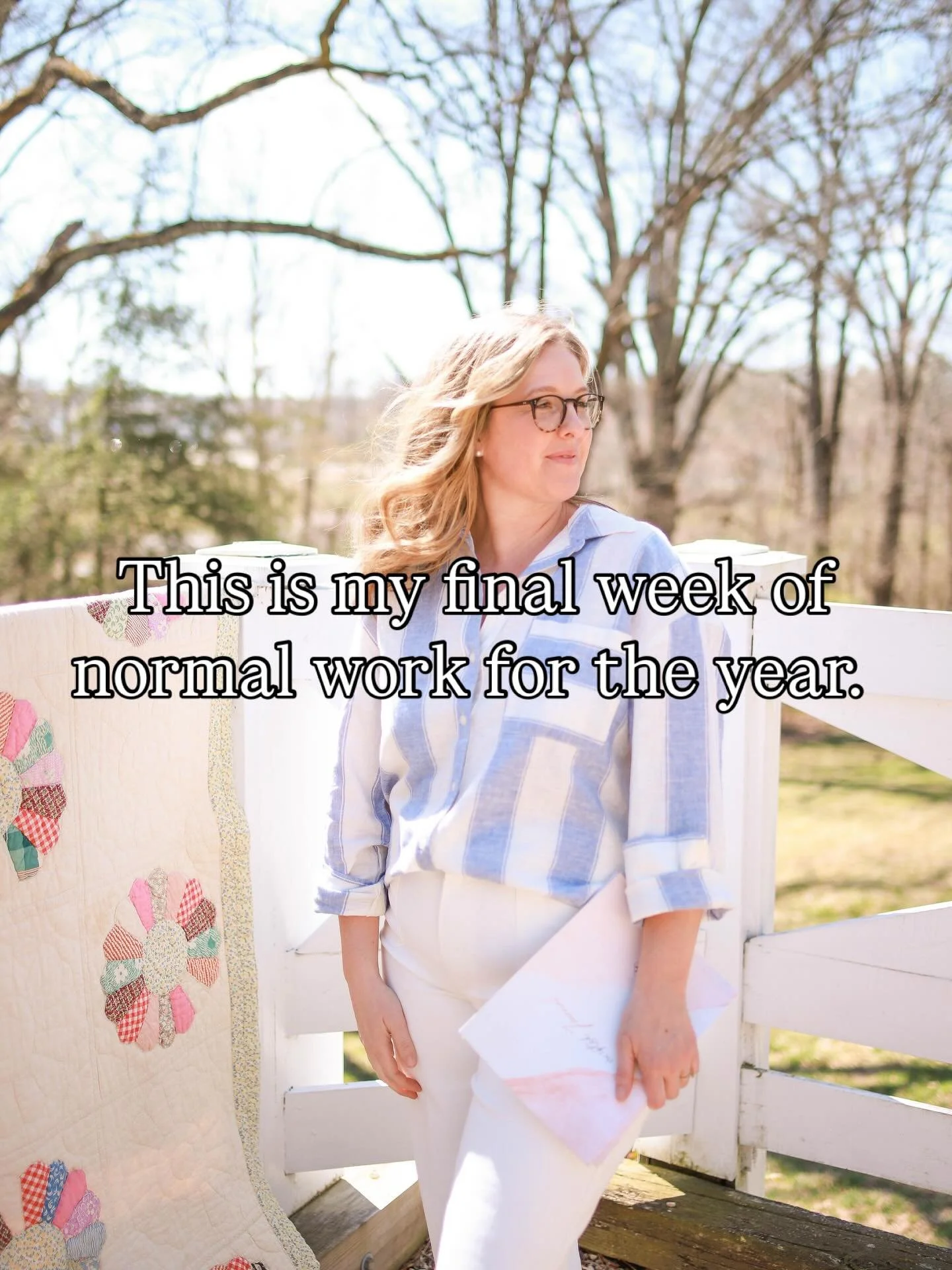 This is my final week of normal work for the year.&nbsp;
&nbsp;
In my past life, this would be the time to bear down and push as hard as I could until the collapse at the finish line.
&nbsp;
It makes sense because this is when the majority of shopper