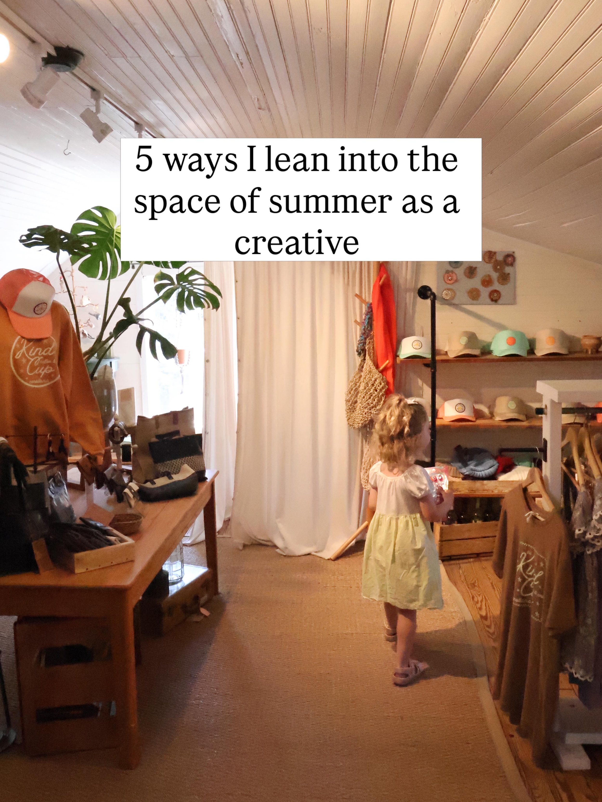 Summer as a creative can be a beautiful and a stressful time. 

🤍 Schedule changes.
🤍 Shifting demands.
🤍 Wanting to just enjoy it!

Here are a handful of ways I bring intentionality to the season and use it as nourishment for me.

⛱️ Time spent l