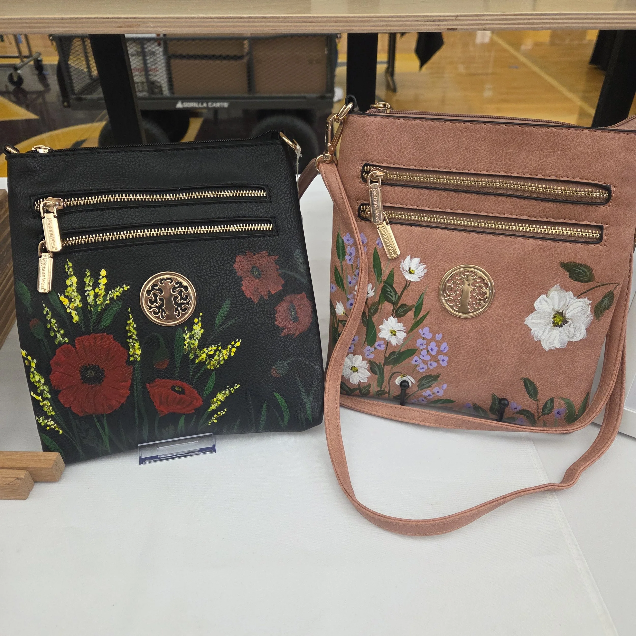 Custom Floral Cross Body Bag