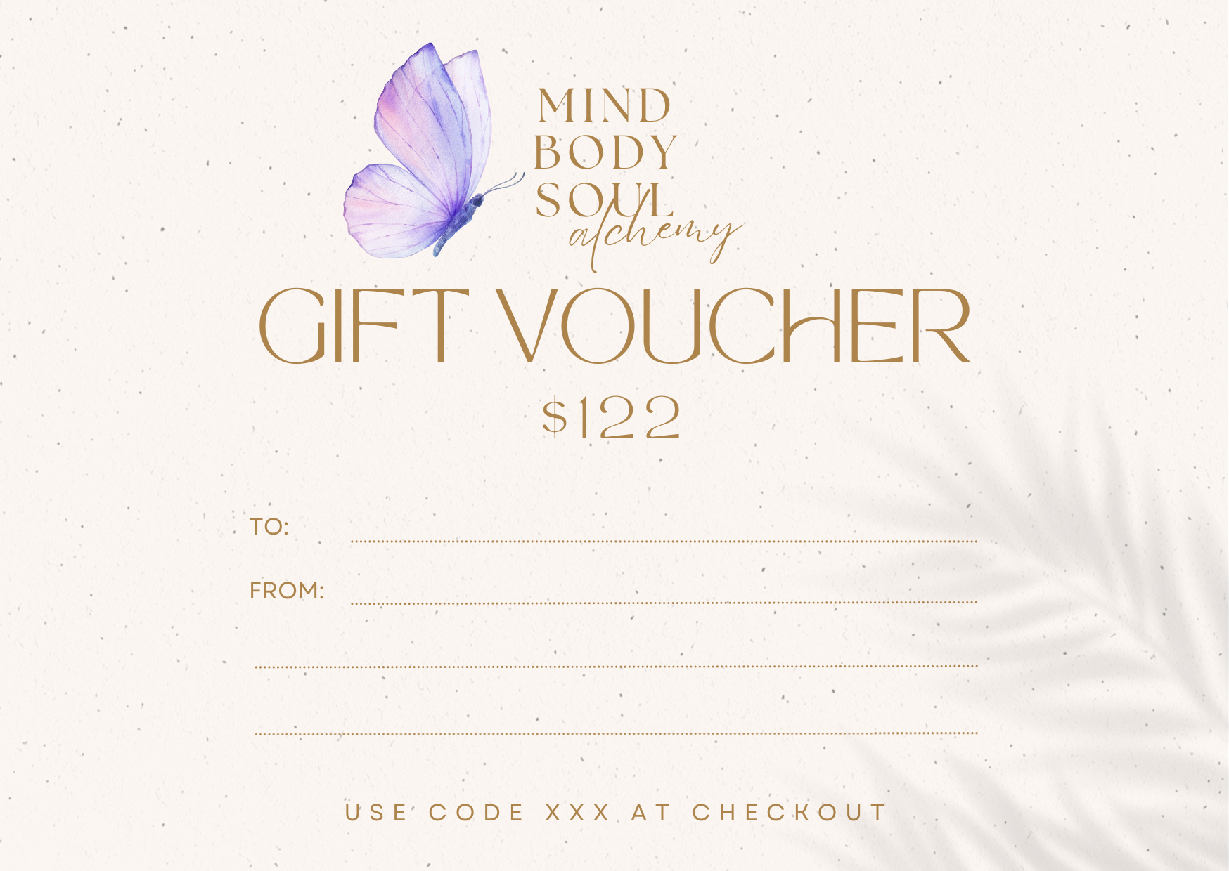 Mind Body Soul Alchemy Gift Certificate — $122