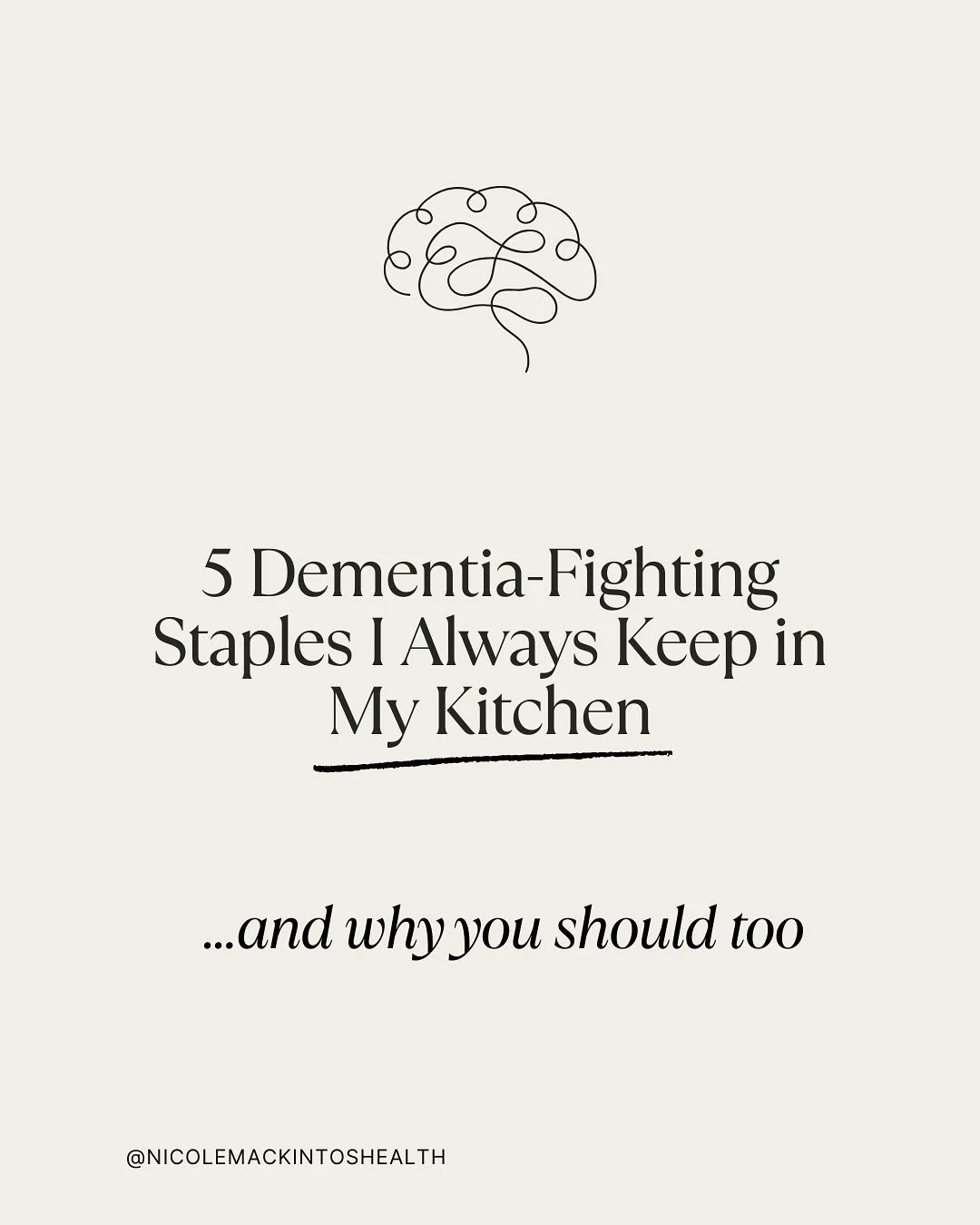 Each of these five kitchen staples brings something unique to the table. Almonds, avocados, eggs and sardines offer a rich source of healthy fats, which are essential for brain structure, mood, memory and hormone support. Broccoli and cauliflower con