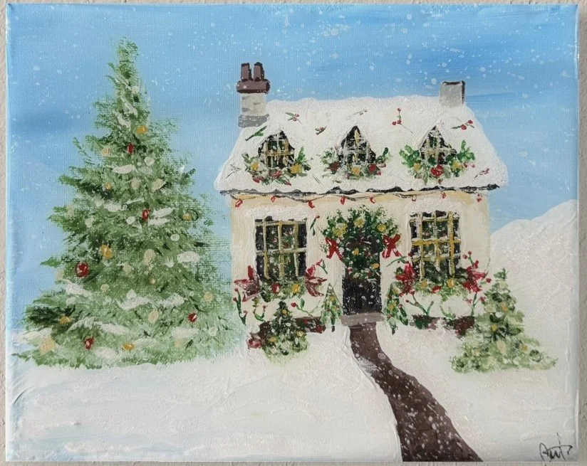 Holiday House (Acrylic sealed with resin) 🔴
