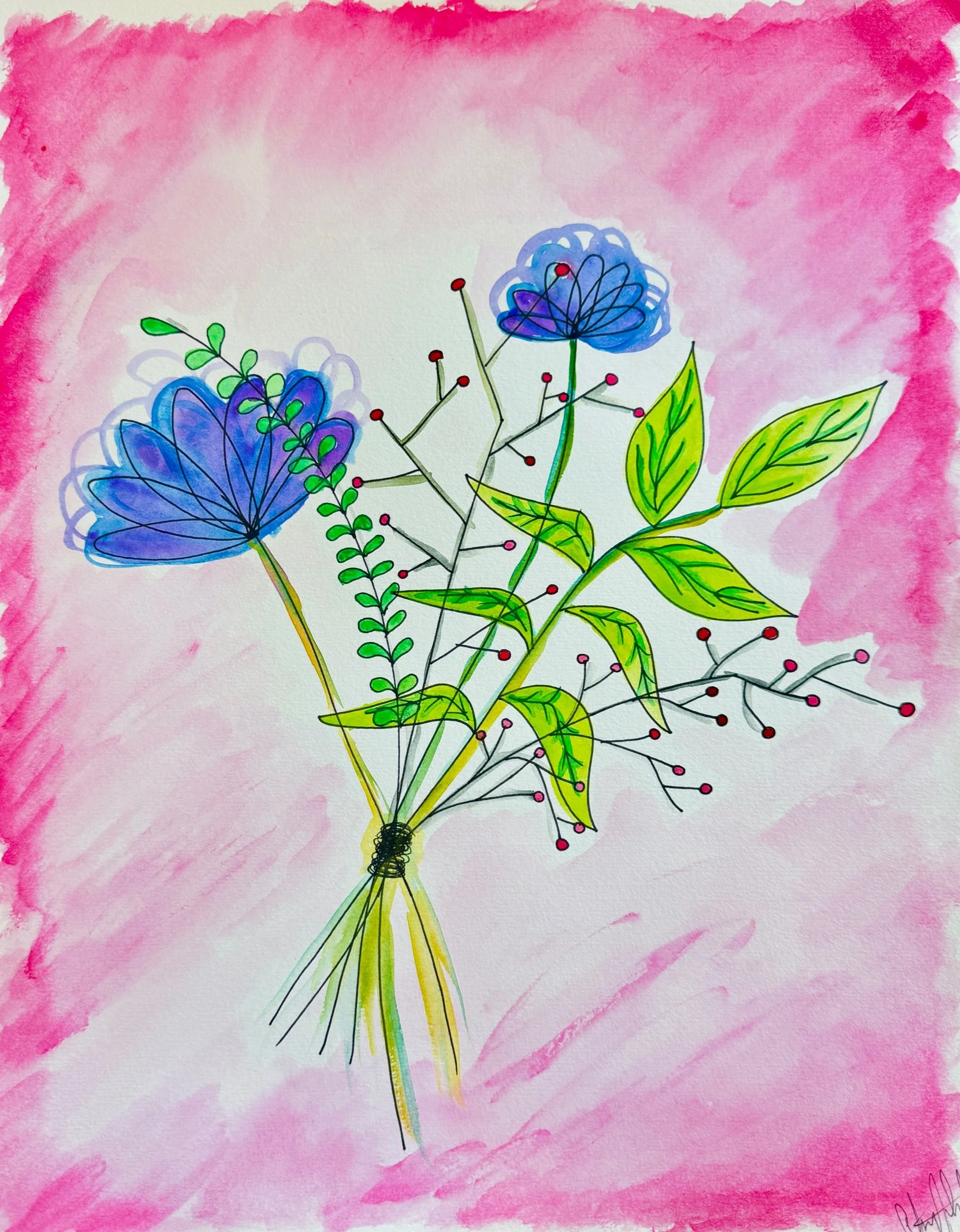 Wildflower Pop (watercolor)