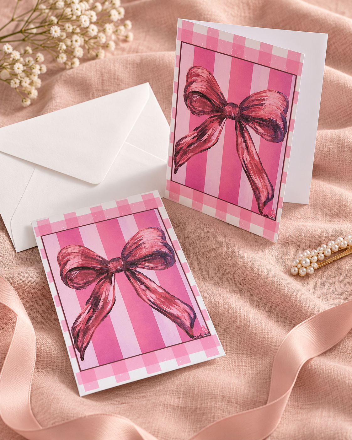 Tied with a Little Drama Print | Hand-Signed Blank Card