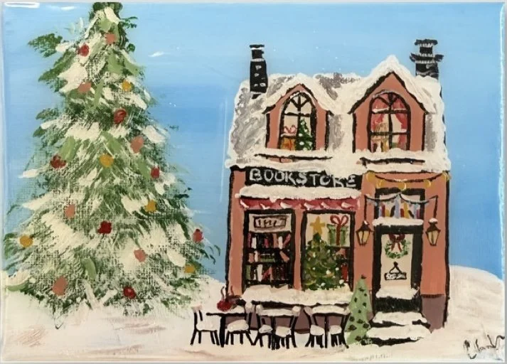Winter Bookstore (Acrylic sealed with Resin) 🔴