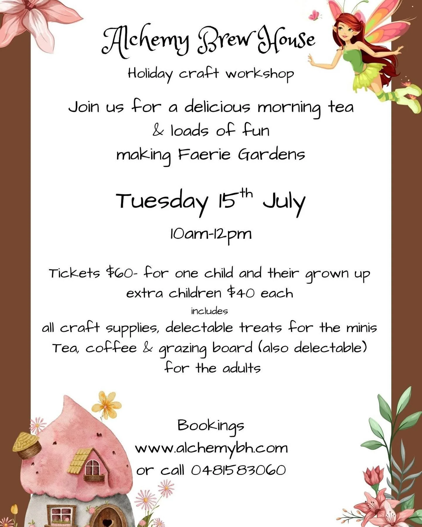 Faerie garden craft workshop